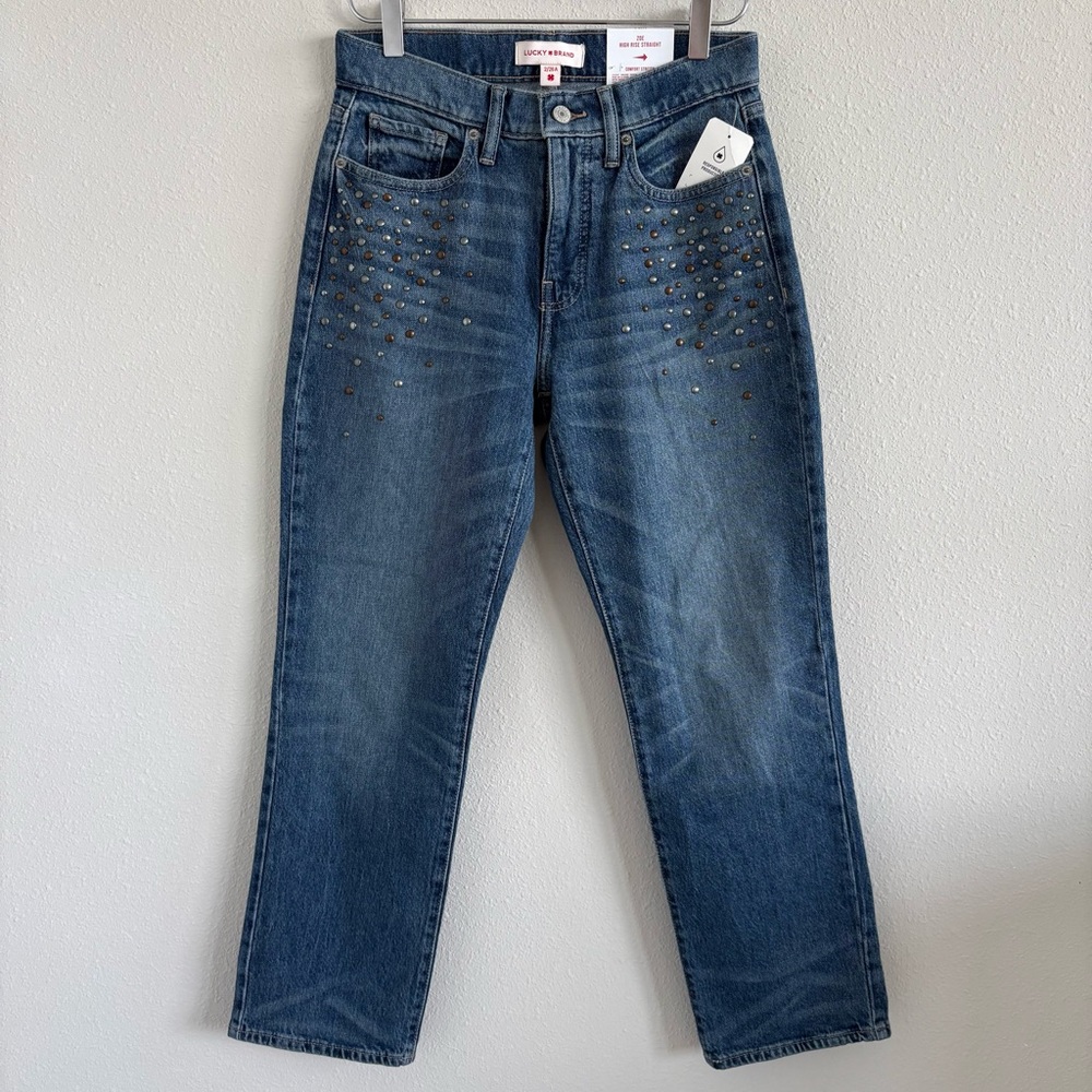 NWT Lucky Brand Zoe High Rise Straight jeans